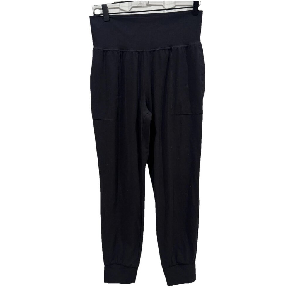 Beyond Yoga Black Chai Midi Jogger Slim Fit Tapered Leg Pants, size M SU1LS